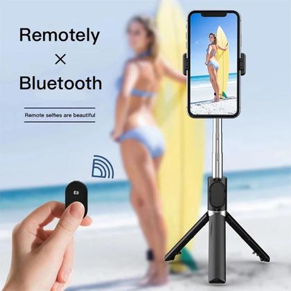 Imagem de Tripé Pau De Selfie Bluetooth Controle Sem Fio Ideal Live