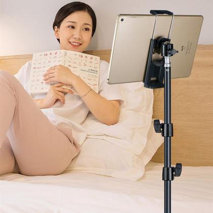 Imagem de Tripé Pedestal 2,10m Profissional Suporte 2 em 1 Encaixe Para Celular e Tablet Apoio Universal Ajustável Rosca 1/4