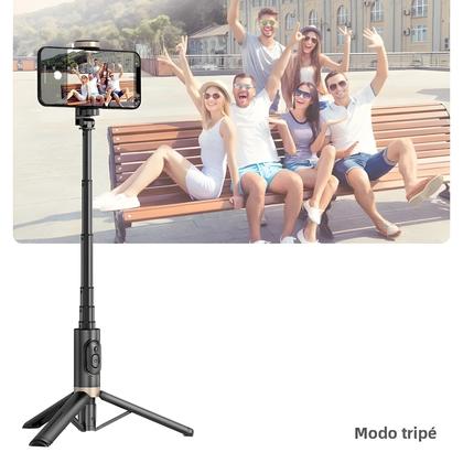 Imagem de Tripé Portátil Sem Fio Bluetooth Selfie Stick Com Luz De Preenchimento Para Huawei iPhone 13 Android