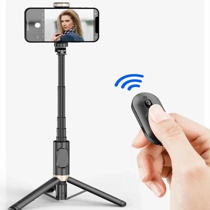 Imagem de Tripé Portátil Sem Fio Bluetooth Selfie Stick Com Luz De Preenchimento Para Huawei iPhone 13 Android