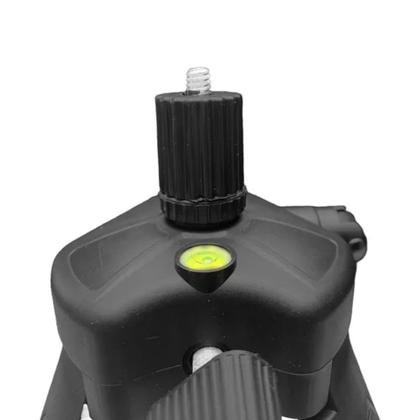 Imagem de Tripé Profissional Regulável Nível Rosca 5/8 Adaptador P/1/4 Ajustavel Exbom Retrátil