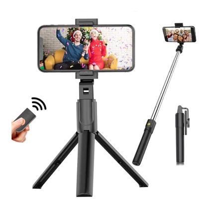 Imagem de Tripé Retrátil para Celular com Controle Remoto + nota fiscal