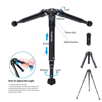 Imagem de Tripé Smatree extensível de 20-55 cm de altura para Gopro/Osmo Mobile