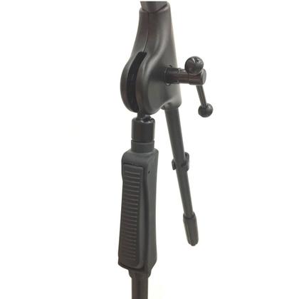 Imagem de Tripé,suporte P/microfone c/gatilho (reto/girafa) c/haste removível,aço,preto