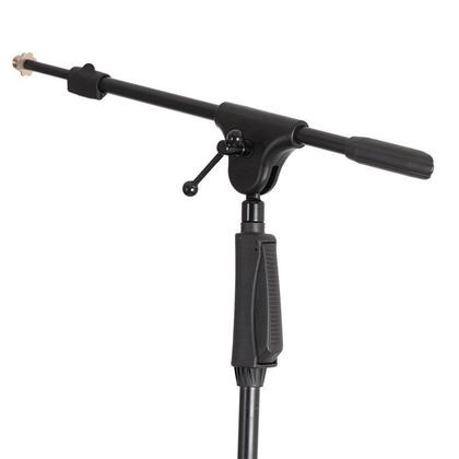 Imagem de Tripé,suporte P/microfone c/gatilho (reto/girafa) c/haste removível,aço,preto