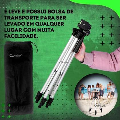 Imagem de Tripé Universal 1,2m Suporte Para Celular Câmera Bolsa