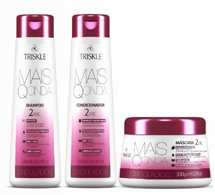 Imagem de Triskle Kit Ondulados Combo Especial Mais Q Onda 300 ml (Shampoo, Condicionador, Máscara 300g)