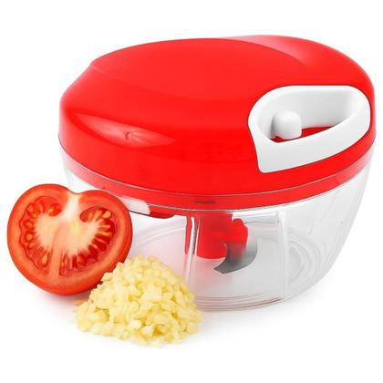 Imagem de Triturador Alho Manual Processador Picador Fatiador Legumes e Alimentos 500ml
