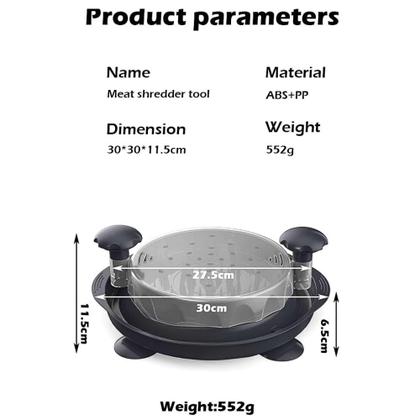 Imagem de Triturador de frango Quick Sync Pro 12 com base antiderrapante sem BPA