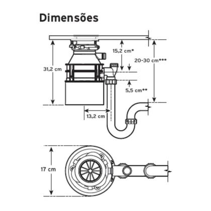 Imagem de Triturador de Resíduos Alimentares Insinkerator Standard 460 220V