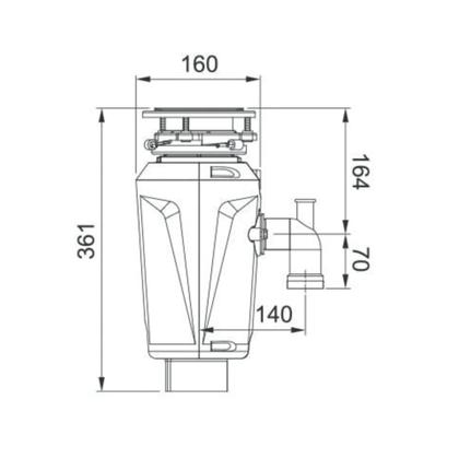 Imagem de Triturador de resíduos de alimentos franke slim 50 0,55hp 220v 18775