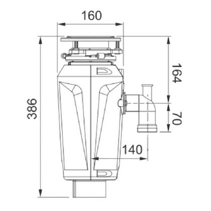 Imagem de Triturador de resíduos de alimentos franke slim 75 0,75hp 127v 18773