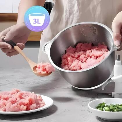 Imagem de Triturador Elétrico de Carne e Legumes 220V  Trituração Rápida e Eficiente