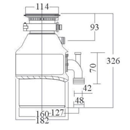 Imagem de Triturador franke de resíduos e alimentos mod 75 3/4hp válvula 4,5" 13883 110v
