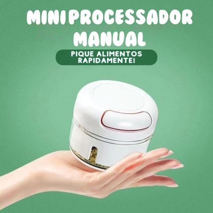 Imagem de Triturador Manual de Alhos e Legumes em Mini Processador Portátil