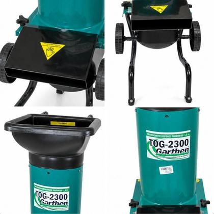 Imagem de Triturador Orgânico Elétrico Garthen TOG2300 1,5CV 1800W 127V Corte até 50mm com Freio Motor 33019.9