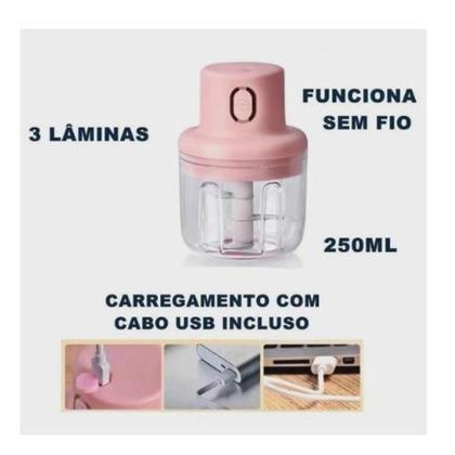 Imagem de Triturador processador Eletrico de alimentos e Alho - livan