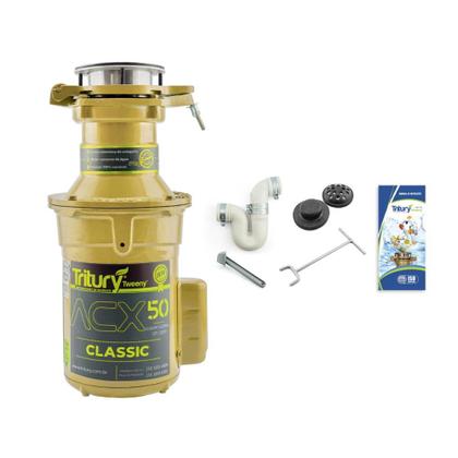 Imagem de Triturador Residencial ACX-50 Tritury - 0,55 HP, Super Silencioso, Aço Inox, Ideal para resíduos alimentares - 220V