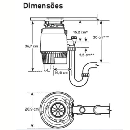 Imagem de Triturador residuos alim. evo plus e750 220v insinkerator