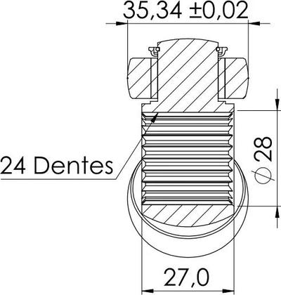 Imagem de Trizeta Chery Tiggo 2.0 16v 2009/.. 24 Dentes Elo 35,34 Mm