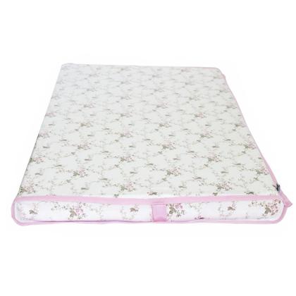 Imagem de Trocador De Bebê Rosa Provençal Com Viés Rosa Menina