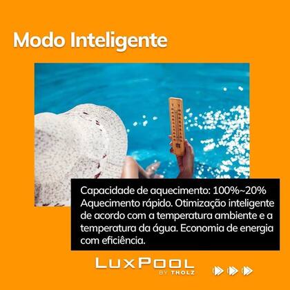 Imagem de Trocador de Calor Full Inverter Wi-Fi Piscinas até 31 Mil Litros 30.500 BTU LPE300 - Luxpool
