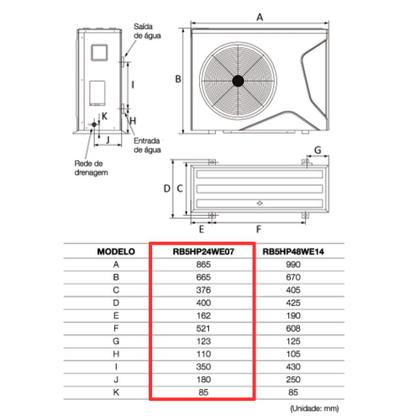 Imagem de Trocador de Calor Inverter com WiFi para Piscinas até 30 mil litros - Rheem