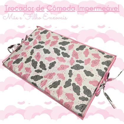 Imagem de Trocador de Cômoda para Bebê Impermeável Acolchoado 100% Algodão - Mãe e Filho Enxovais