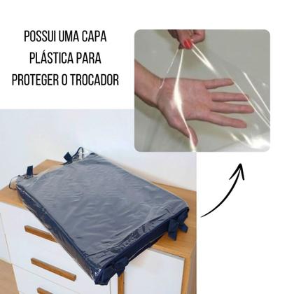 Imagem de Trocador de Fraldas Para Bebê Anatômico c/ Capa Cômoda Menina Menino