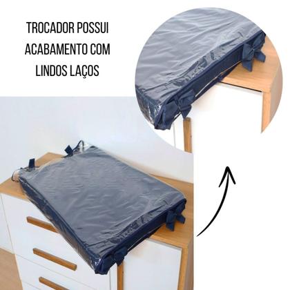 Imagem de Trocador de Fraldas Para Bebê Anatômico c/ Capa Cômoda Menina Menino