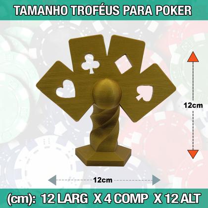 Imagem de Troféus Para Poker Decorativo - Kit 3 Unid - Leque de Naipes