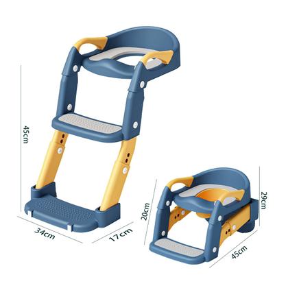Imagem de Troninho Com Escada Infantil Assento Redutor Vaso Sanitário Criança Elevação Bebe Banheiro Casa Pratico Aprendizado Desfralde