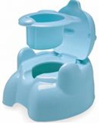 Imagem de Troninho Penico Vaso Desfralde Sanitário Infantil Azul - Cajovil