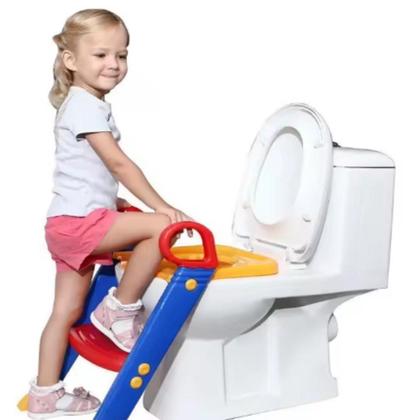 Imagem de Troninho Redutor Infantil Vaso Assento Sanitario Escada Pinico Portatil Ajustavel Desfralde