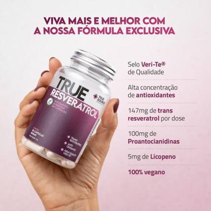 True Resveratrol 450mg - 30 Cápsulas - TRUE SOURCE Imagem de True Resveratrol 450mg - 30 Cápsulas - TRUE SOURCE