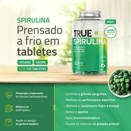 Imagem de True Spirulina True Source 600mg 120 tabletes