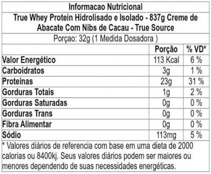 Imagem de True Whey Creme de Abacate C/ Nibs de Cacau 837g-True Source