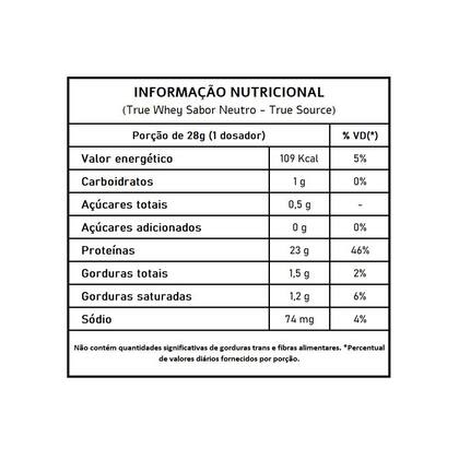 Imagem de True Whey Protein Sabor Neutro - True Source 728g