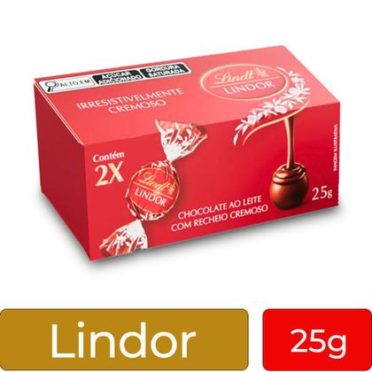 Imagem de Trufa Lindt Lindor Milk ao Leite Duo Caixa de 25g