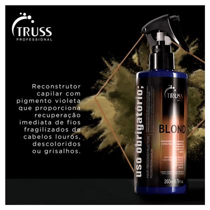 Imagem de Truss Blond Kit Shampoo Condicionador e Uso Obrigatório Blond Reconstrutor 260ml