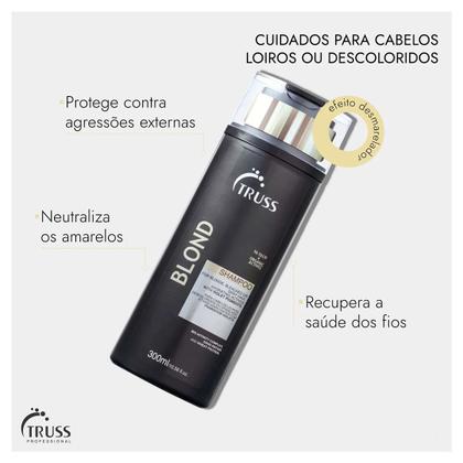 Imagem de Truss Blond Kit Shampoo Condicionador e Uso Obrigatório Blond Reconstrutor 260ml