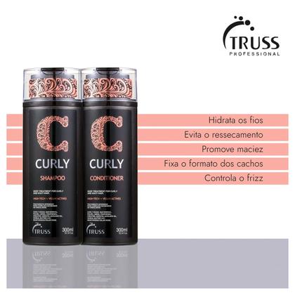 Imagem de Truss Curly Kit Low Poo Shampoo Condicionador e Twist Leave-in 650ml