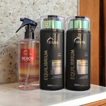 Imagem de Truss Equilibrium Shampoo e Condicionador 300ml + Beach Waves 260ml