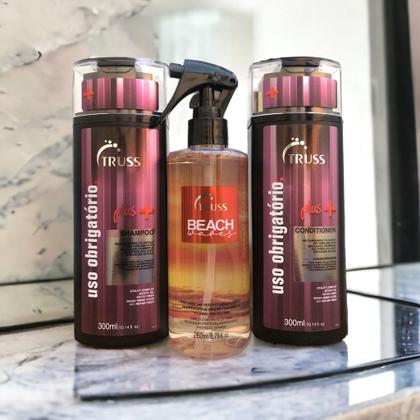 Imagem de Truss Plus + Shampoo e Condicionador 300ml + Beach Waves 260ml