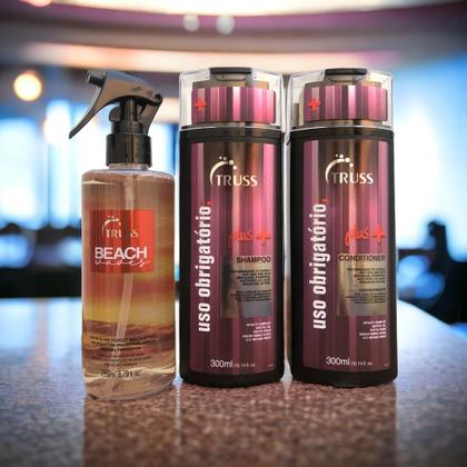 Imagem de Truss Plus + Shampoo e Condicionador 300ml + Beach Waves 260ml