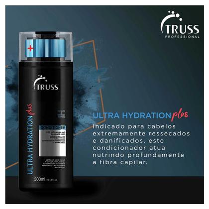 Imagem de Truss Ultra Hydration Plus+ Kit Shampoo Condicionador Net Mask 30g e Uso Obrigatório Reconstrutor 30ml
