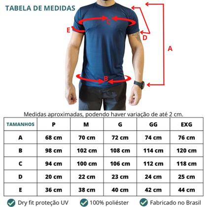 Imagem de Tshirt dry perfomance academia cores preta - azul - cinza - bordô - branca - verde