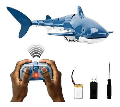 Imagem de Tubarão controle remoto mega shark robô 35cm recarregável