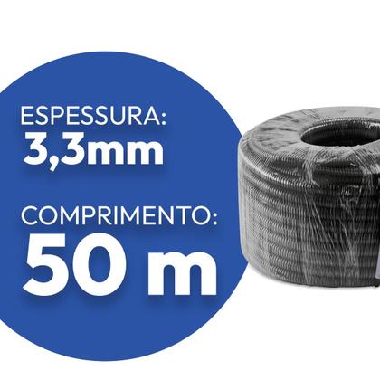 Imagem de Tubo Corrugado 1" Dn 32 Flex Slim Premium Rolo com 50m Preto Force Line