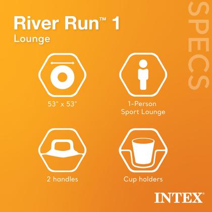 Imagem de Tubo de água flutuante inflável Intex River Run 1 para lago